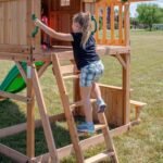 Backyard Discovery Montpelier playset flat-step ladder and trapeze