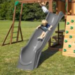 Backyard Discovery Skyfort II playset gray 10-foot wave slide