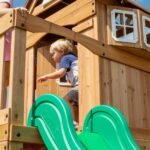 Backyard Discovery Montpelier playset clubhouse front door