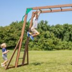 Backyard Discovery Skyfort II yellow variant monkey bars