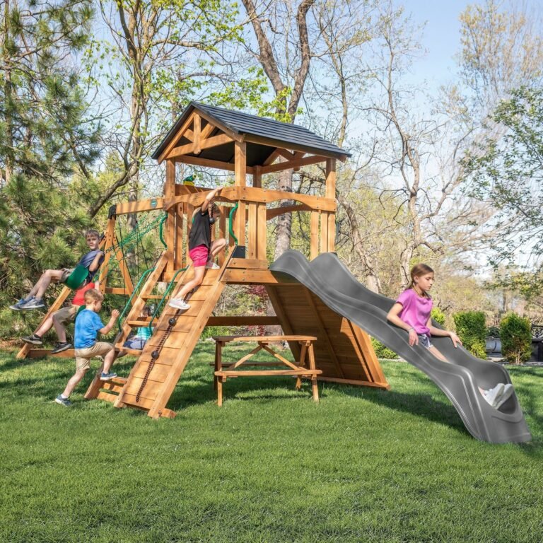 Backyard Discovery Endeavor II wooden backyard playset and swing set
