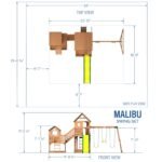 Backyard Discovery Malibu playset dimensions diagram