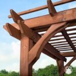 Backyard Discovery Beaumont 14 x 10 pergola cedar wood detail