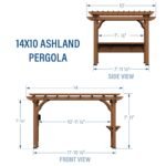 Backyard Discovery Ashland 14 x 10 pergola dimensions diagram