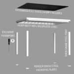 Backyard Discovery Windham 14 x 10 steel pergola exploded assembly view