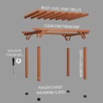 Backyard Discovery Beaumont 14 x 12 pergola exploded assembly view
