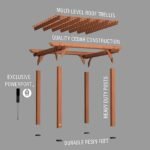 Backyard Discovery Beaumont 10 x 10 pergola exploded assembly view