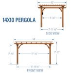 Backyard Discovery Beaumont 14 x 10 pergola dimensions diagram