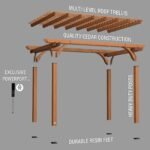 Backyard Discovery Beaumont 14 x 10 pergola exploded assembly view