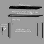 Backyard Discovery Sarasota 18 x 10 louvered pergola exploded assembly view