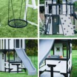 Backyard Discovery Canyon Creek White playset lifestyle view