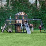 Backyard Discovery Timber Crossing wooden backyard playset and swing set