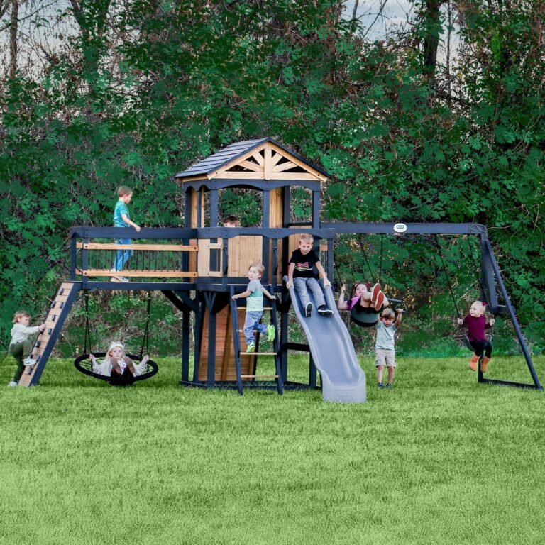Backyard Discovery Timber Crossing wooden backyard playset and swing set