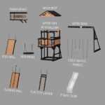 Backyard Discovery Timber Crossing playset exploded assembly view