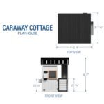 Backyard Discovery Caraway Cottage White playhouse dimensions diagram
