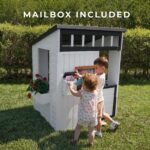 Backyard Discovery Caraway Cottage White playhouse front mailbox