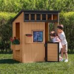 Caraway Cottage Light Brown Wooden Kids' Backyard Playhouse alternate product view