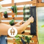 Backyard Discovery Zalie greenhouse PowerPort outlets and USB ports