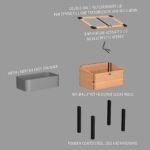 Backyard Discovery Aggie wooden garden cold frame exploded assembly view