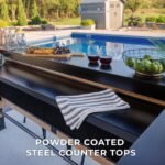 Backyard Discovery Palisade patio bar galvanized steel countertops