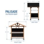 Backyard Discovery Palisade patio bar dimensions diagram