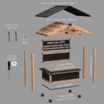Backyard Discovery Palisade patio bar exploded assembly view