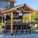 Backyard Discovery Palisade wood patio bar and serving station hero view