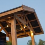 Backyard Discovery Palisade patio bar steel roof interior