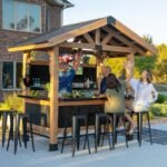 Backyard Discovery Palisade wood patio bar and serving station