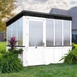 Backyard Discovery Willow White 9 x 6 wood backyard greenhouse
