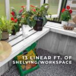 Willow Pre-Stained & Sealed White 9 ft. x 6 ft. Wood Backyard Greenhouse Kit product detail view 7