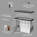 Backyard Discovery Willow White greenhouse exploded assembly view