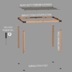 Backyard Discovery Brendan 12 x 10 sail-shade pergola exploded assembly view