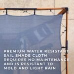 Brendan 12 ft. x 10 ft. Pergola with Sail-Shade Canopy shown in an outdoor setting