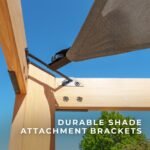 Brendan 12 ft. x 10 ft. Pergola with Sail-Shade Canopy shown in an outdoor setting