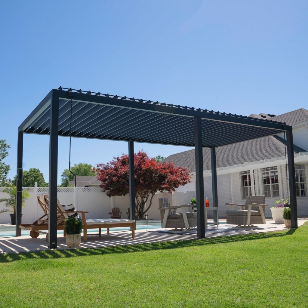 Backyard Discovery Sarasota 20 x 10 freestanding louvered pergola