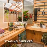 Bellerose 9 ft. x 6 ft. Wood Backyard Greenhouse Kit shown in an outdoor setting