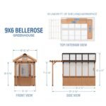 Backyard Discovery Bellerose 9 x 6 greenhouse dimensions diagram