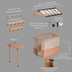 Backyard Discovery Bellerose 9 x 6 greenhouse exploded assembly view