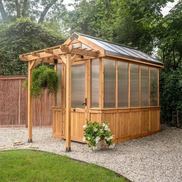 Backyard Discovery Bellerose 9 x 6 cedar backyard greenhouse