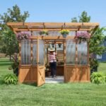 Backyard Discovery Poppy 11 x 7 greenhouse front view