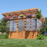 Backyard Discovery Poppy 11 x 7 cedar backyard greenhouse