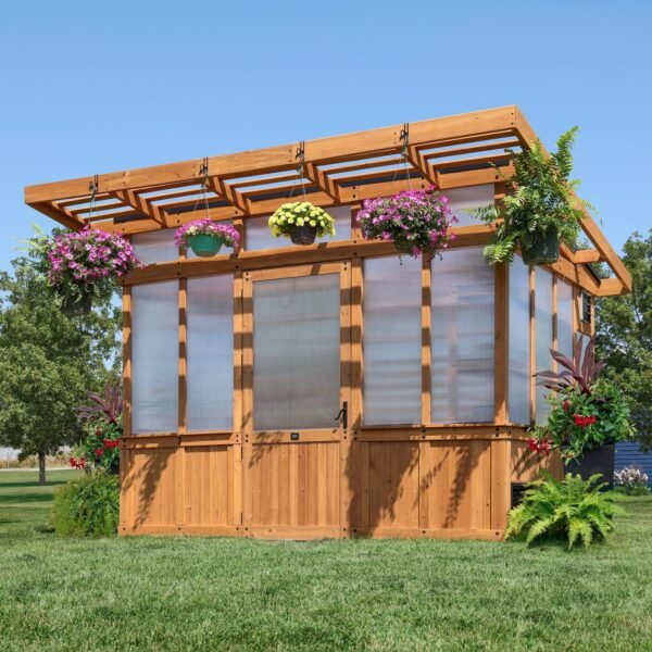 Backyard Discovery Poppy 11 x 7 cedar backyard greenhouse