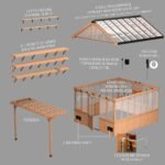 Backyard Discovery Bellerose XL 13 x 11 greenhouse exploded assembly view