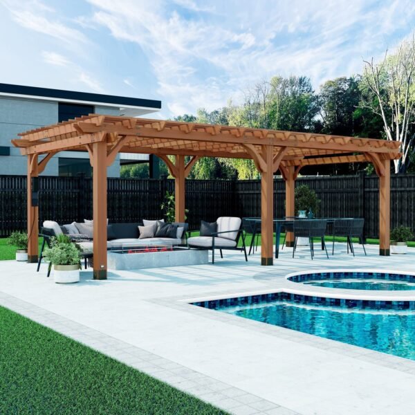 Backyard Discovery Beaumont 24 x 12 outdoor patio pergola
