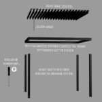 Backyard Discovery Sarasota 12 x 10 louvered pergola exploded assembly view