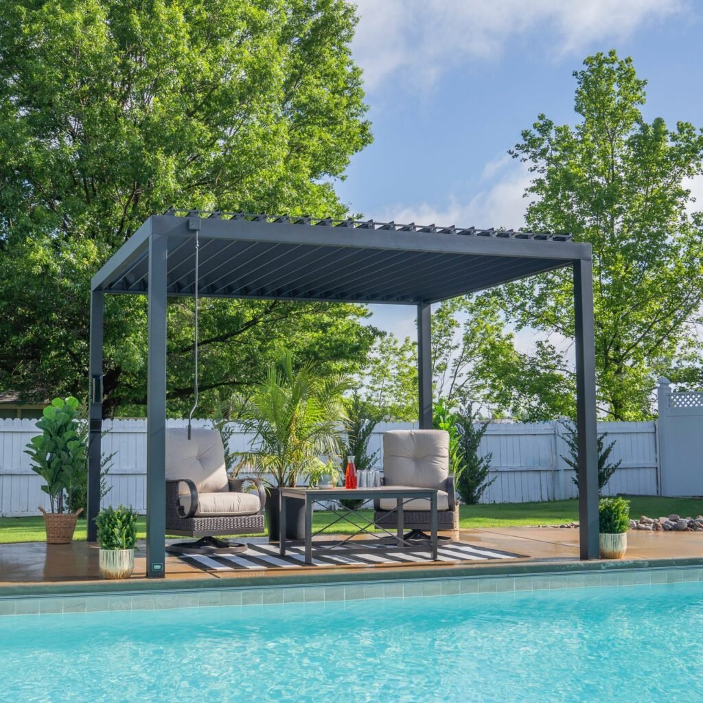 Backyard Discovery Sarasota 12 x 10 freestanding louvered pergola