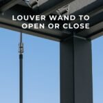 Backyard Discovery Evanston 14 x 10 pergola manual wand for adjustable roof louvers