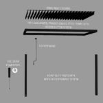 Backyard Discovery Evanston 14 x 10 louvered pergola exploded assembly view