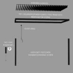 Backyard Discovery Evanston 16 x 10 louvered pergola exploded assembly view